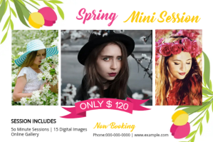 Spring Photography Mini Session Etykieta template