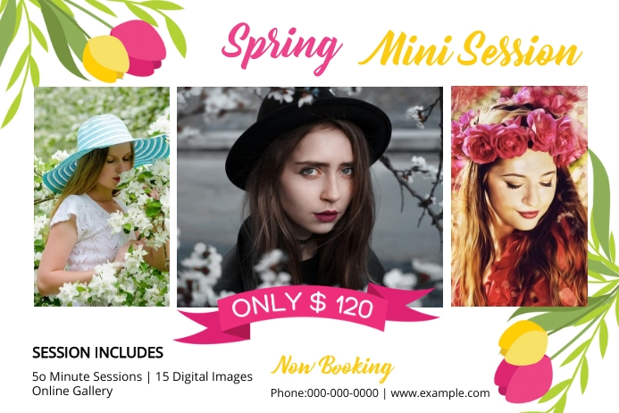 Spring Portraitmini Ad Copy of Spring Photography Mini Session | PosterMyWall