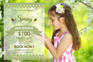 Spring Photography Mini Session Etykieta template