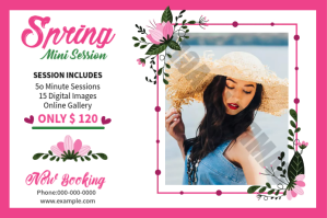 Spring Photography Mini Session Etykieta template