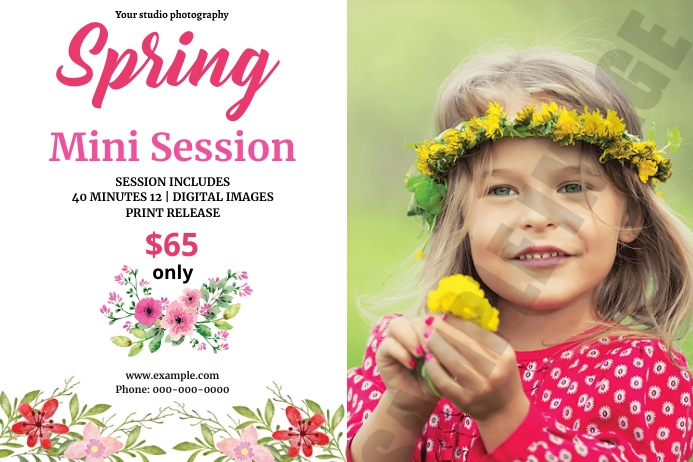 Spring Portraitmini Ad Copy of Spring Photography Mini Session | PosterMyWall