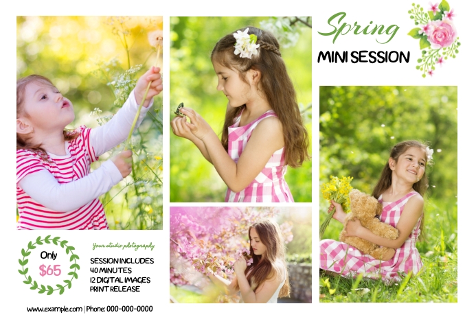 Spring Photography Mini Session Template | PosterMyWall