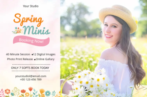 Spring Photography Mini Session Etykieta template