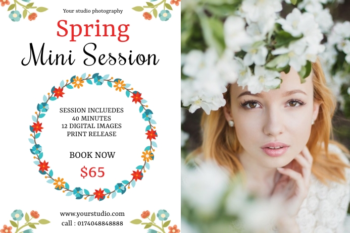 Spring Photography Mini Session Template | PosterMyWall