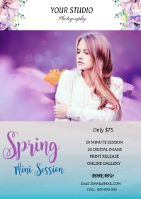Spring Photography Mini Session A6 template