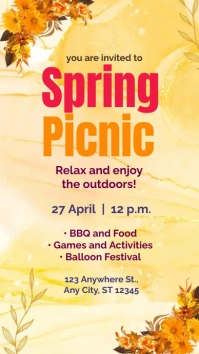 spring picnic Instagram Story template