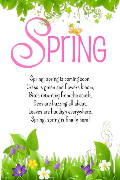 Spring poem Template | PosterMyWall