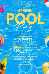 Spring pool party Grafica Pinterest template
