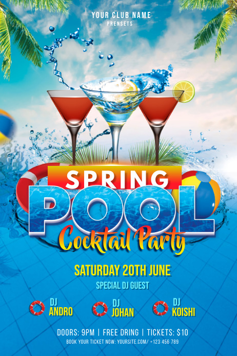 Copy of Spring Pool Party Poster | PosterMyWall