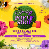 Spring Pop Up Shop Flyer | Vendor Event Market Template | Small Business Expo Instagram Post Instagram-Beitrag