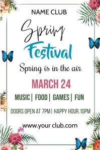 spring poster Cartaz template