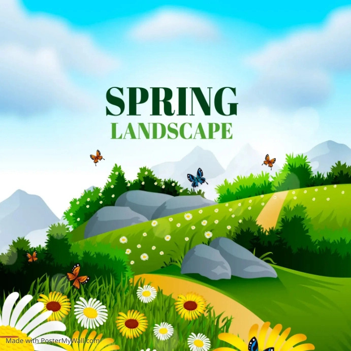 Simple Spring Sky Poster Design Copy of Spring poster design template | PosterMyWall