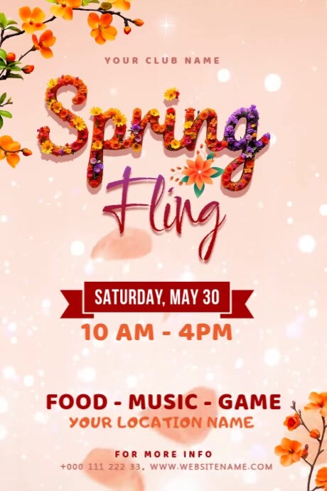 Spring Poster Plakkaat template