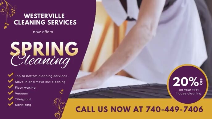 Spring Professional Cleaner Service Banner Vorlage Postermywall