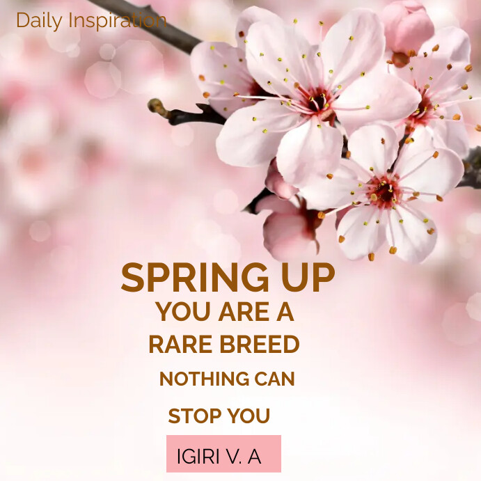 SPRING QUOTE Modelo | PosterMyWall