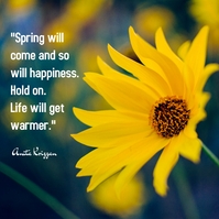 Spring Quote Horizontal Layout Spring Quotes Template | PosterMyWall