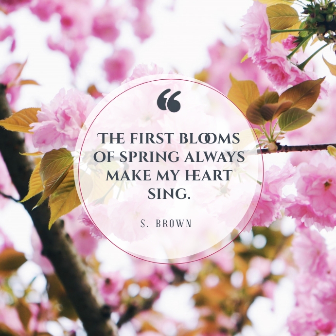 Spring Quote Outline Design Spring Quotes Template | PosterMyWall