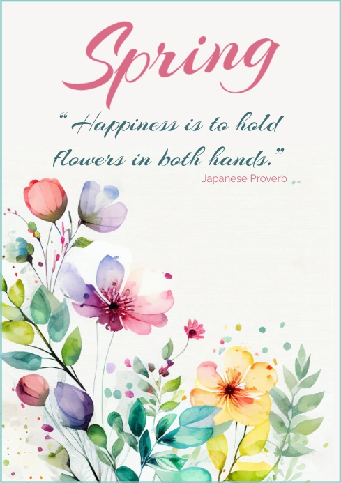 Spring quotes template | PosterMyWall