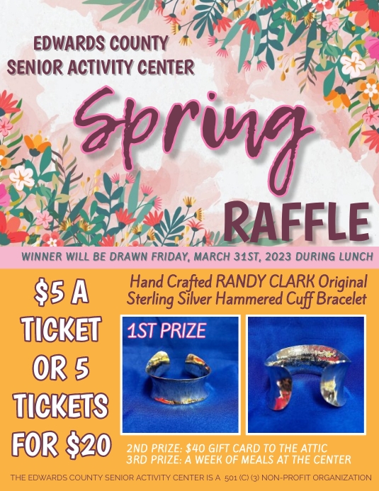 SPRING RAFFLE Flyer (US Letter) template