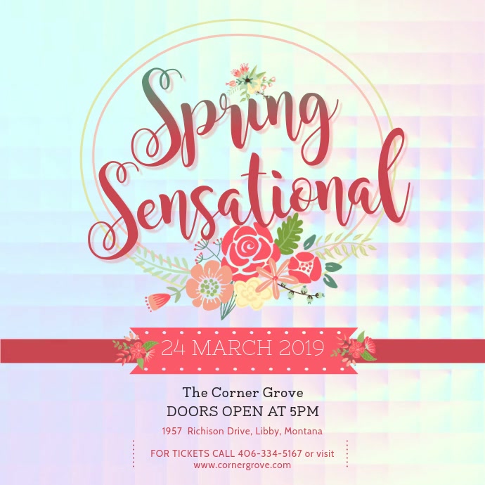 Spring Rave Party Invite Square Ad Template | PosterMyWall