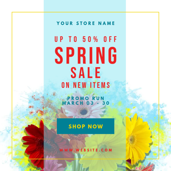 Spring Retail Sale Ads Template | PosterMyWall