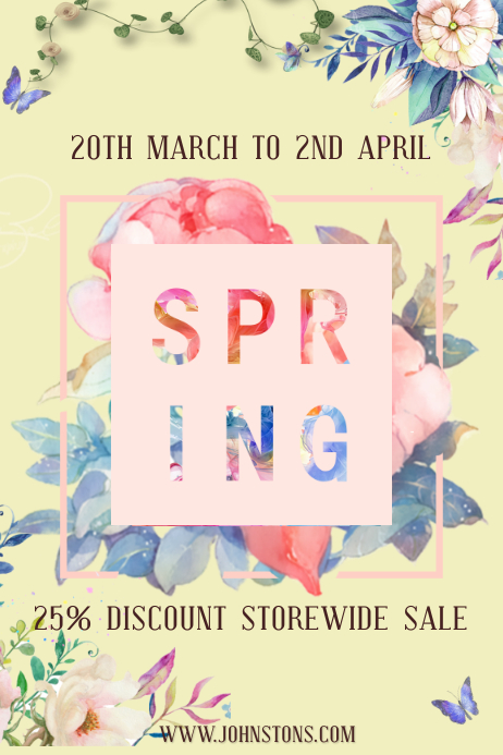 Spring Retail Sale Spring Retail Sale Poster Template | PosterMyWall