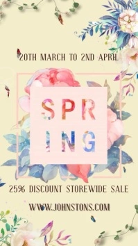 Spring Retail Sale Video Template Pantalla Digital (9:16)