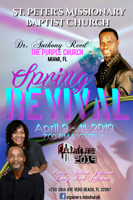 SPRING REVIVAL 2019 Template | PosterMyWall