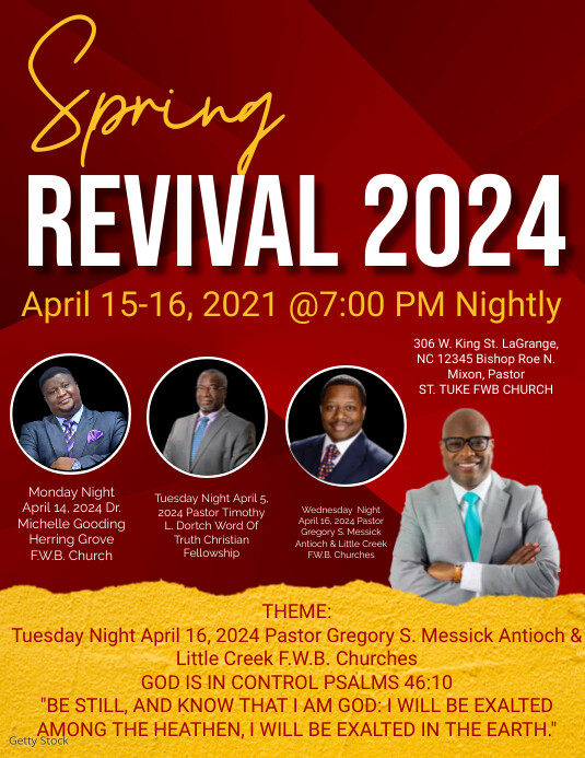 spring revival 2024 flyer Template | PosterMyWall