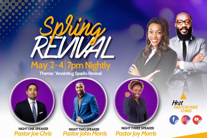 SPRING REVIVAL Template | PosterMyWall