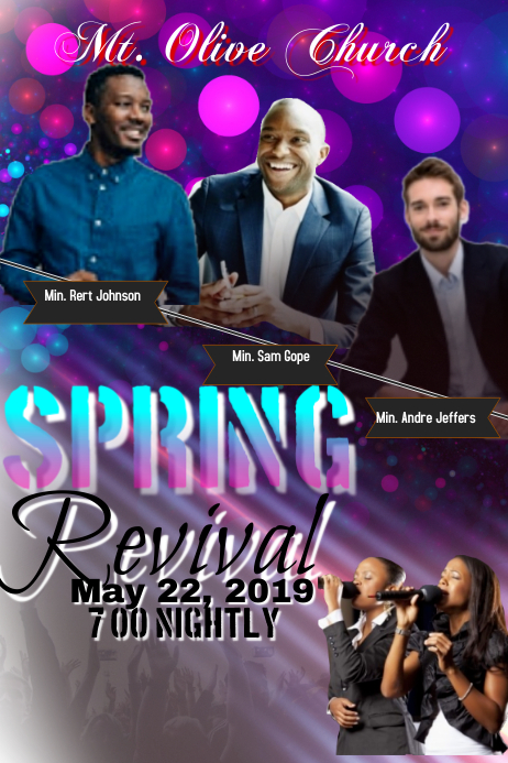 SPRING REVIVAL Template | PosterMyWall