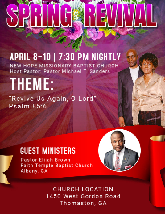 Spring Revival Flyer Flyer (us Letter) Template | PosterMyWall