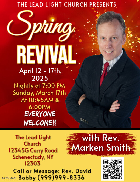 Copy of Spring Revival Service Flyer | PosterMyWall