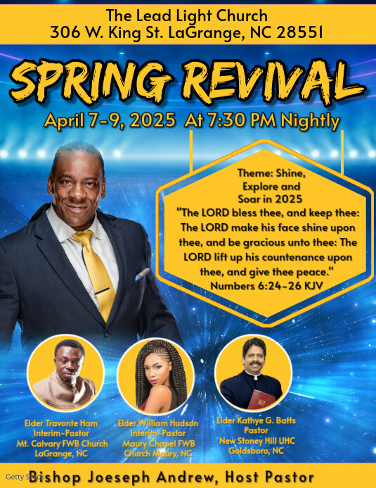 Spring Revival Service Flyer Volantino (US Letter) template