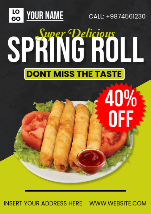 Spring Roll sale ad poster flyer Template | PosterMyWall