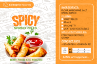 Spring Rolls label design Rótulo template