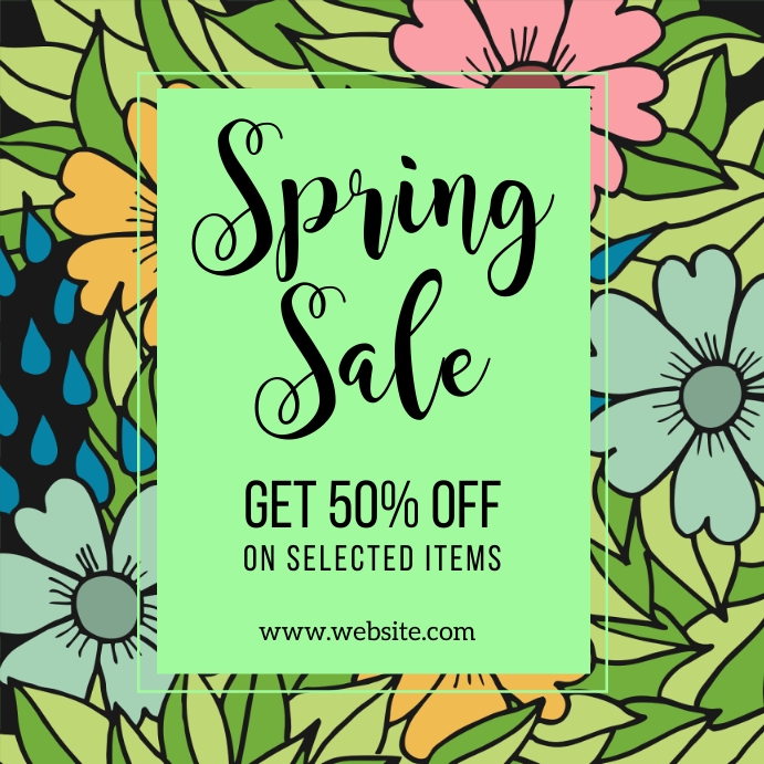Spring Sale 50% off instagram template | PosterMyWall