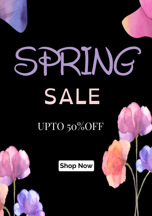 Spring sale A4 Template | PosterMyWall