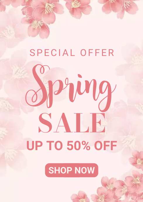 Spring Sale A4 Template | PosterMyWall