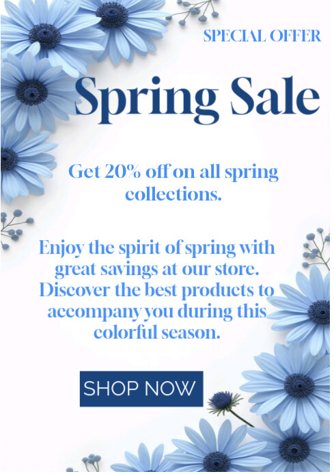 Spring Sale A4 Template | PosterMyWall