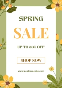 Spring Sale A4 template