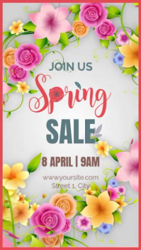 Spring Sale Ad Flyer Template Instagram Story