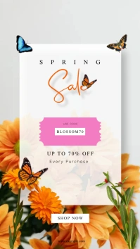 spring sale ad Instagram Story Instagram-verhaal template