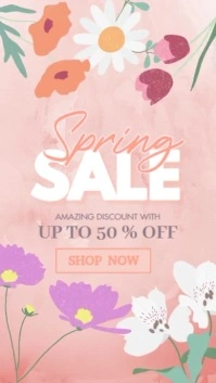 Spring Sale Ad Instagram Story template