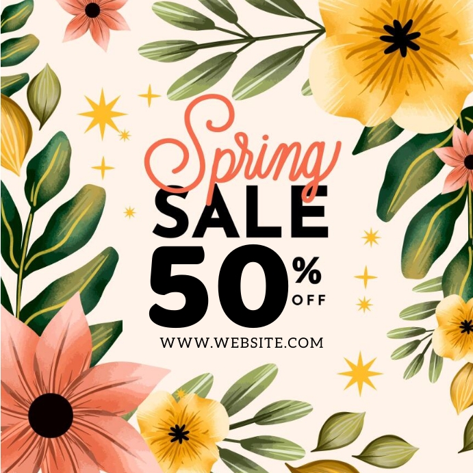 SPRING SALE AD SOCIAL MEDIA TEMPLATE | PosterMyWall