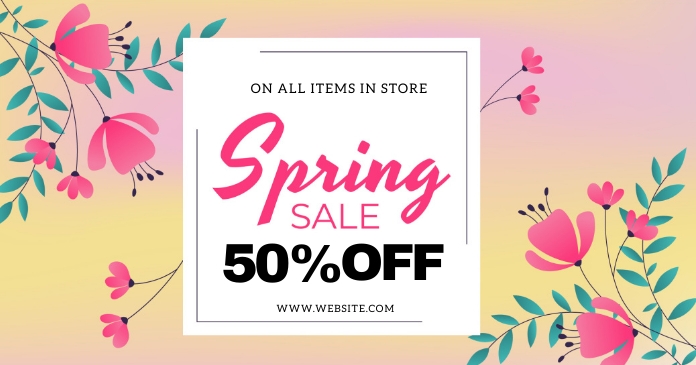 SPRING SALE AD SOCIAL MEDIA TEMPLATE | PosterMyWall