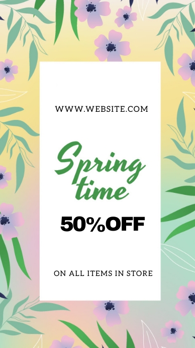 Spring Magazine Adverts Copy of SPRING SALE AD SOCIAL MEDIA TEMPLATE | PosterMyWall