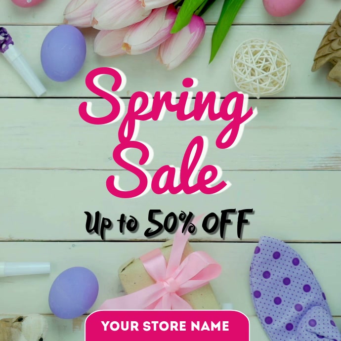 Copy of Spring sale ad video template | PosterMyWall