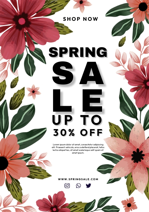Spring Magazine Adverts Spring Sale Ads Template | PosterMyWall