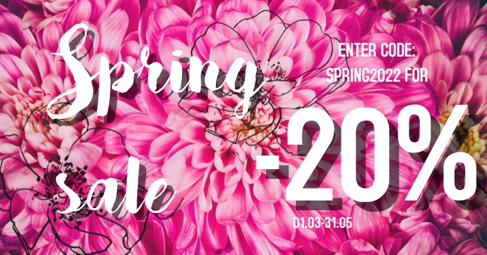Spring Sale Coupon Template auf Facebook geteiltes Bild